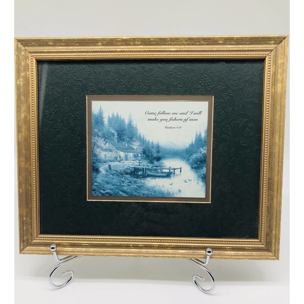 1999 Thomas Kincaid Framed Print 11x9 Matthew 4:19 Fishers Of Men￼￼ Signed Art